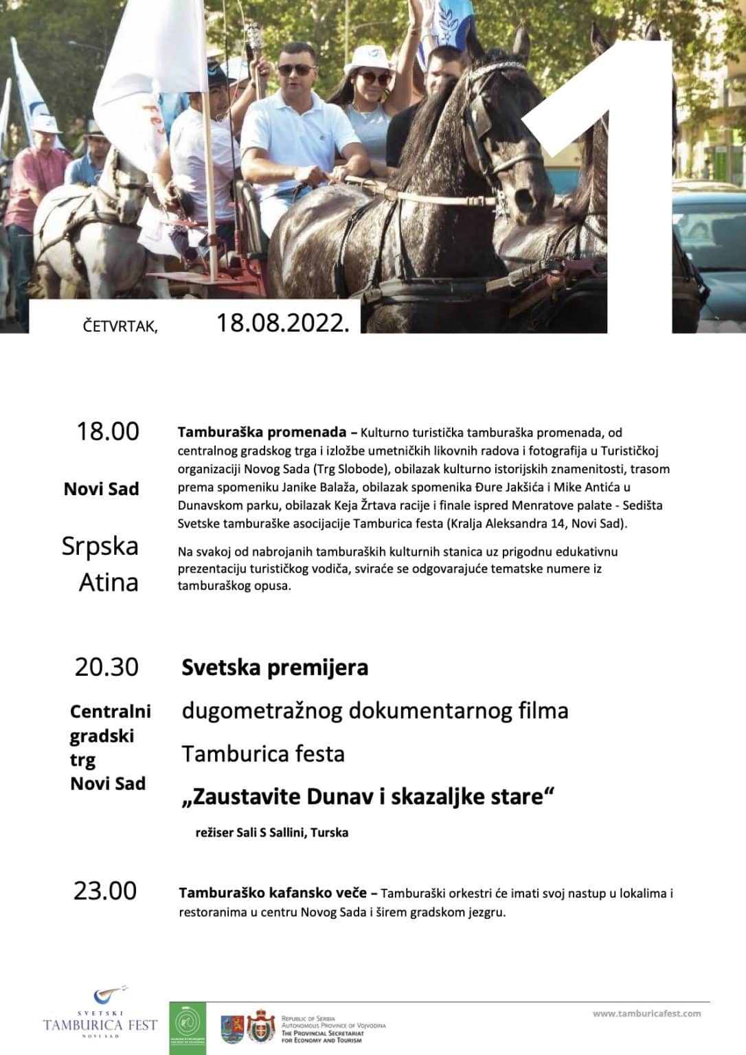 Program Tamburica Festa 2022 Tamburica Fest